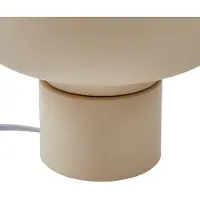 LINDBY Tafellamp Fiora, crème / amber, Woon-/ Eetkamer, metaal, Modern, Tafellamp