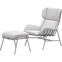 Garden Impressions Fresno loungestoel incl. voetenbank - taupe