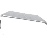 vidaXL Luifel automatisch uittrekbaar LED 600x300 cm antraciet en wit