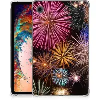 B2Ctelecom Samsung Galaxy Tab A11/Tab A9 Leuke Siliconen Hoes Vuurwerk