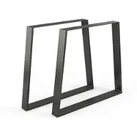 Vicco Tafelpoten – 80 x 72 cm Trapeziumvormig Zwart