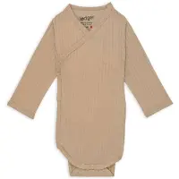 Lodger Rompertje Longsleeve Seersucker Beige-Maat 80