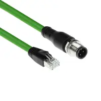ACT SC4400 Industriële Sensorkabel | M12D 4-Polig Male naar RJ45 Male | Superflex Xtreme TPE kabel | Afgeschermd | IP67 | Groen | 5 meter