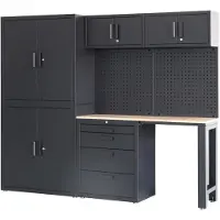 HBM premium werkplaatssysteem, 8-delig, mat zwart