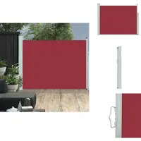 vidaXL Windscherm - Windschermen - Zijscherm - Zijschermen - Tuinscherm uittrekbaar 140x500 cm rood