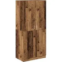 vidaXL Kledingkast 90x52x200 cm bewerkt hout oud houtkleurig