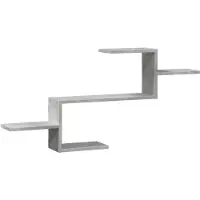 vidaXL Wandschap 104x15x49 cm bewerkt hout betongrijs