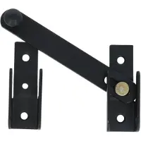 Online Deurbeslagshop Luikoverslag 130 x 70 mm zwart