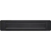 Oxloc Briefplaat RVS Zwart Recht 350X73X8.5mm - 1219636