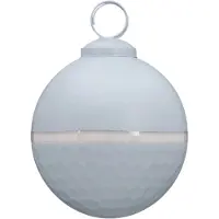 Vt wonen Kerstbal vtwonen Round Stripe Light Blue 8 cm (set van 4)
