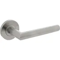 Intersteel enkele deurklink Jura rechts op rozet rvs geborsteld