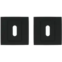 Online Deurbeslagshop 2 Sleutelplaatjes vierkant 55x55x10 zwart