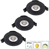 Lybardo - Lage Inbouwspots - 3-pack - 5W - Dim to warm - Waterdicht - Spotjes Inbouw