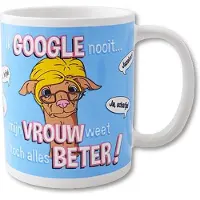 Paper Dreams Funny Mugs 13- Google Nooit Wit wit aardewerk Paperdreams Beker