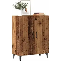 vidaXL Dressoir 70x34x90 cm bewerkt hout oud houtkleurig