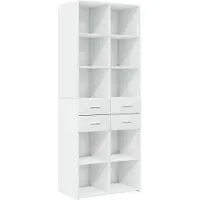 vidaXL Opbergkast 70x42,5x225 cm bewerkt hout wit