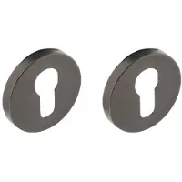 Intersteel Cilinderrozetten verdekt ø53x8mm met nokken antraciet grijs