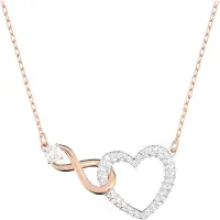 Swarovski Ketting 'Hyperbola' rose-goud / zilver / transparant