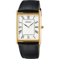 Seiko SWR052P1 horloge Gold Plated leer