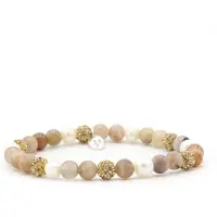 Karma Armband Spiral Warm Breeze Elastic Gold Crystal