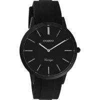 Oozoo Vintage - Unisex horloge - Zwart met band