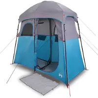 vidaXL Douchetent 2-persoons waterdicht blauw