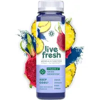 LiveFresh ananassap met vitamine C – koudgeperst vruchtensap zonder toegevoegde suiker – gemaakt van ananas, appel, citroen, pitaya & spirulina – Keep Cool – 24x250ml