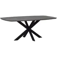 DTP Home Dining table Vito Danish oval 200 PEPPER,76x200x100 cm, mortex (Antraciet, 200x100x76cm)