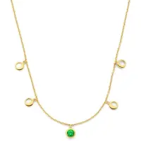 Violet Hamden Ketting goud / groen