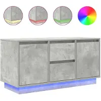 vidaXL Tv-meubel met LED-verlichting 100x41x50 cm betongrijs