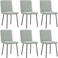 vidaXL Eetkamerstoelen 6 st fluweel lichtgrijs