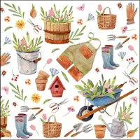Ambiente Lunch Servetten Happy Gardening - - 33x33 cm