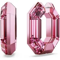 Swarovski Oorbellen - Lucent hoop earrings, Octagon shape, Small in pink