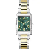 GUESS Analoog horloge 'BONNIE' goud / donkergroen / zilver