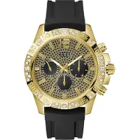 GUESS Analoog horloge 'MAJESTIC' goud / zwart