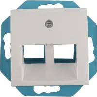 iON E1 inbouw contactdoos UTP 2x CAT6 30° polarwit