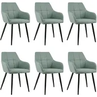 Kick Collection Set van 6 eetkamerstoel Nova - groen