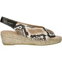 Fred de la bretoniere Women Jamy Sling Espadrille Printed Leather Brown-Schoenmaat 39