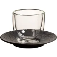 Villeroy & Boch Espressoglas mit Untertasse Manufacture Rock Glow 60 ml