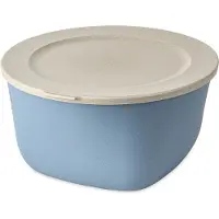Koziol Connect schaal/kom met deksel 4 L biocirk thermoplast Nature flower blue