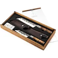 Forged Bunka Messenset VG10 met lederen hoezen