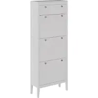 Vicco Aron Schoenenkast – 60 x 153 cm, 3 compartimenten Wit
