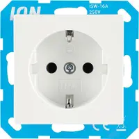 ION Industries ION V1/J1 inbouwcontactdoos 1-voud randaarde alpin wit
