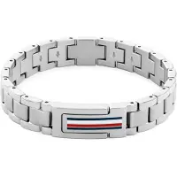 Tommy Hilfiger Armband 'MASON' navy / rood / zilver / wit