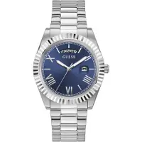 GUESS Analoog horloge 'Connoisseur' blauw / zilver