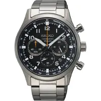 Seiko SSB447P1 horloge Chronograaf Zwart