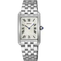 Seiko quartz zilver dames horloge met room wijzerplaat & roestvrij stalen band