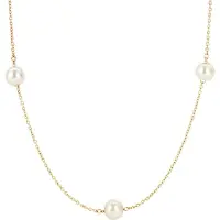 Blush 14 karaats geelgouden collier met parel