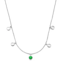 Violet Hamden Ketting groen / zilver / transparant