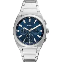 Fossil Analoog horloge 'Everett' marine / zilver
